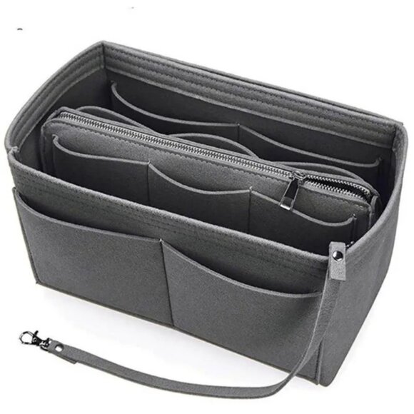 Insert/Organizer- SM- Designer Handbags/Totes -Gray Style 1- NWT - Picture 3 of 7
